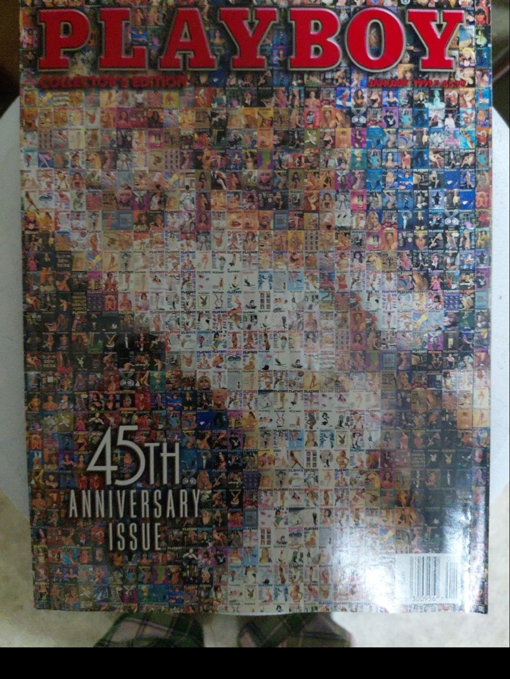 PLAYBOY Red and Multi-Color Mosaic 45th Anniversary Poster